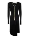 Elisabetta Franchi Necklace-detail Midi Dress In Negro