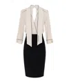 Elisabetta Franchi Viscose Blend Midi Dress With Detachable Skirt In Black