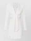 Elisabetta Franchi V-neck Slit Sleeves Pads In White