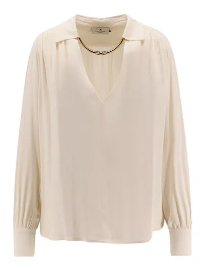 ELISABETTA FRANCHI V-NECKED BLOUSE