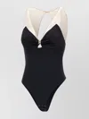 Elisabetta Franchi V-neckline Bodysuit Maxi Bow Effect