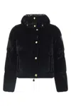 Elisabetta Franchi Velvet Down Jacket In Multi