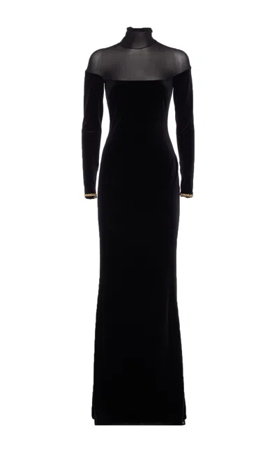 ELISABETTA FRANCHI VELVET LONG DRESS