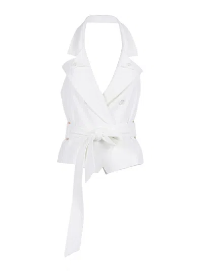Elisabetta Franchi Vest In White