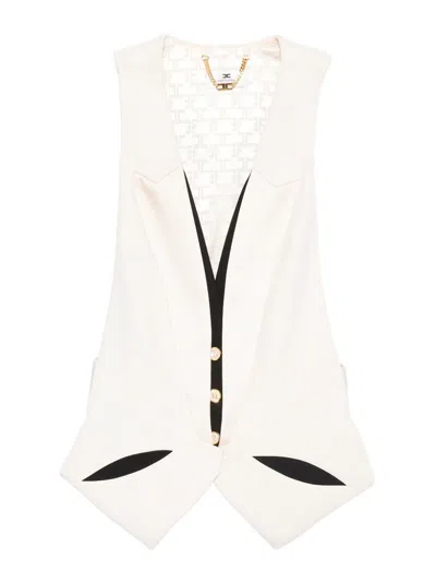 Elisabetta Franchi Vest In White