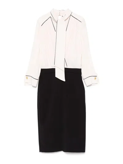Elisabetta Franchi Vestido Corto - Beis In Beige