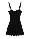 Elisabetta Franchi Heart Neck Backless Pleated Gown Dress In Black