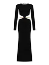Elisabetta Franchi Black Cut-out Knitted Dress In Black