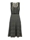 Elisabetta Franchi Organza Midi Dress In White