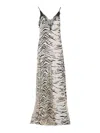 Elisabetta Franchi Animal-print Maxi Dress In Black