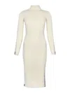 Elisabetta Franchi Viscose Dress With Logo Bands In Yellow