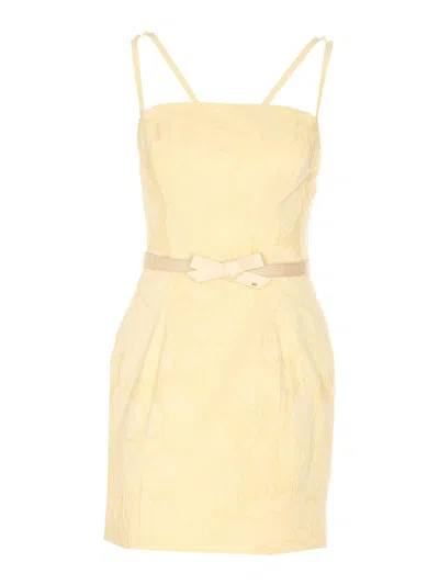 ELISABETTA FRANCHI VESTIDO MIDI - AMARILLO