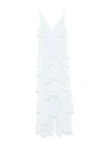 Elisabetta Franchi Georgette Tiered Gown