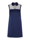 Elisabetta Franchi Blue Dresszip And Hook Closure On The Back In Blue