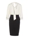 Elisabetta Franchi Vestido Midi - Blanco In Blanco