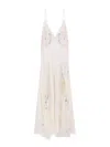 Elisabetta Franchi Red Carpet Dress In Silk Georgette Fabric And Embroidered Lace