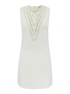 Elisabetta Franchi Viscose Dress With Transparencies And Bows
