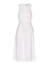 Elisabetta Franchi One Shoulder Pleated Maxi Dress In White