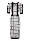 Elisabetta Franchi Midi Knit Dress In White