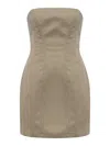 Elisabetta Franchi Cotton Bustier Dress In Gray