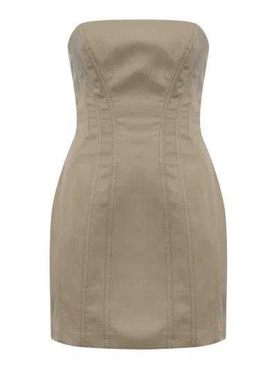 ELISABETTA FRANCHI VESTIDO MIDI - GRIS