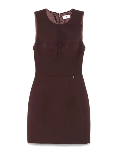 ELISABETTA FRANCHI VESTIDO MIDI - MARRÓN