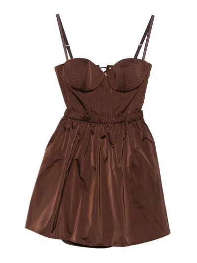 Elisabetta Franchi Dress In Brown
