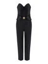 Elisabetta Franchi Strapless Jumpsuit With Macro-bow In Black