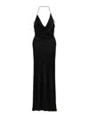 Elisabetta Franchi Cowl-neck Midi Halter Dress