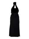 Elisabetta Franchi Black Ruffled Dress In Black