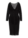 Elisabetta Franchi Tulle Midi Dress In Black