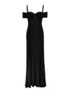 Elisabetta Franchi Red Carpet Crepe Jersey Dress With Corset In Black
