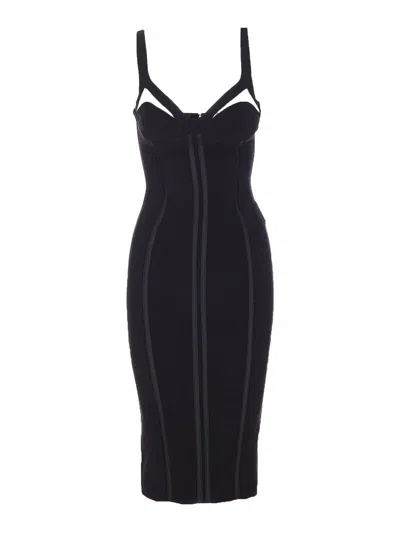 ELISABETTA FRANCHI VESTIDO MIDI - NEGRO