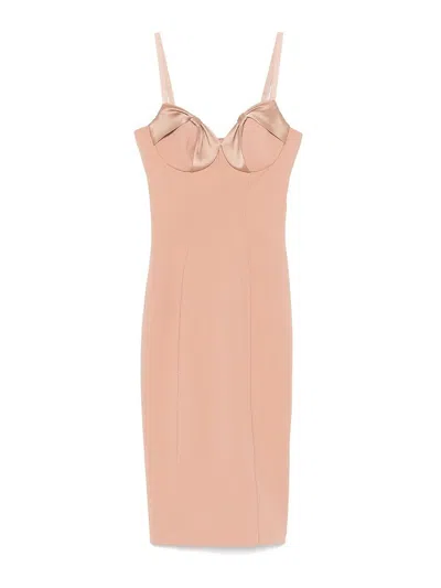 ELISABETTA FRANCHI VESTIDO MIDI - ROSADO