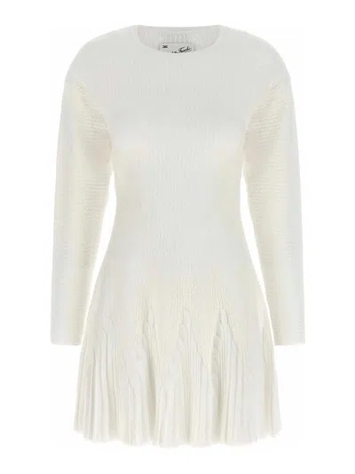 Elisabetta Franchi Vestido Midi - Blanco