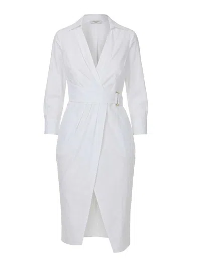 Elisabetta Franchi Vestido Midi - Crema