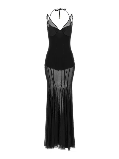 Elisabetta Franchi Vestido Midi - Negro