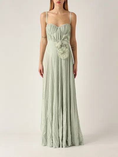 Elisabetta Franchi Viscosa Dress In Gray