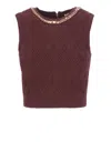 Elisabetta Franchi Viscosa Sweater In Burgundy