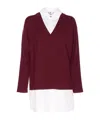 Elisabetta Franchi Viscose And Cotton Poplin Knit Dress In Brown