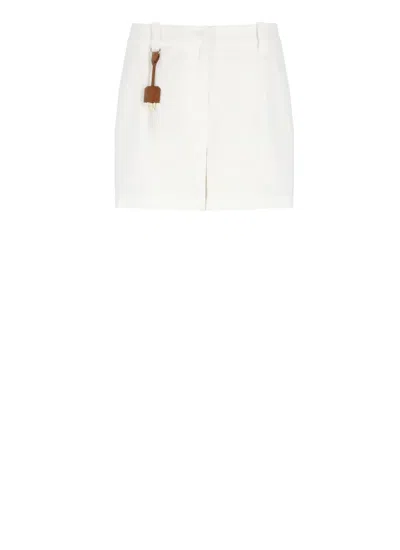 Elisabetta Franchi Viscose And Linen Bermuda Shorts