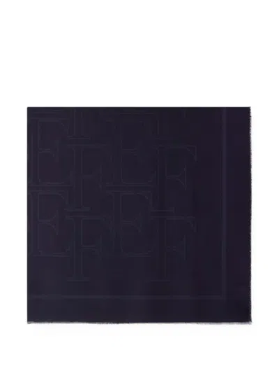 Elisabetta Franchi Viscose And Modal Foulard Scarf In 블루