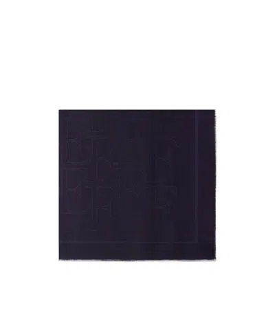 Elisabetta Franchi Viscose And Modal Foulard Scarf In Blue