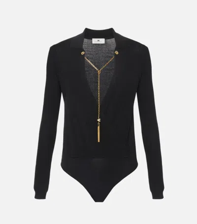 ELISABETTA FRANCHI ELISABETTA FRANCHI VISCOSE AND SILK BODYSUIT