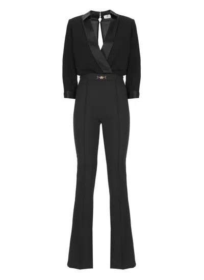 ELISABETTA FRANCHI VISCOSE AND SILK JUMPSUIT