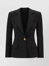 Elisabetta Franchi Viscose Blazer With Chest Pocket And Padded Shoulders