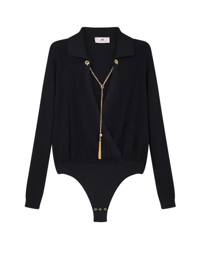 Elisabetta Franchi Viscose Blend Body In Black