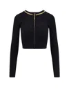 Elisabetta Franchi Cardigan In Maglia A Rombi Con Dettaglio Gioiello Nero In Black