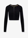 Elisabetta Franchi Cardigan In Maglia A Rombi Con Dettaglio Gioiello Nero In Black