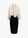 Elisabetta Franchi Viscose Blend Midi Dress With Detachable Skirt